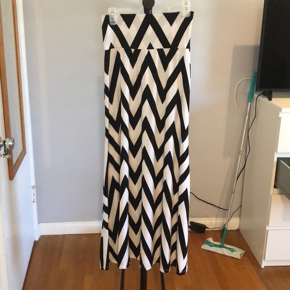 Long Striped Skirt